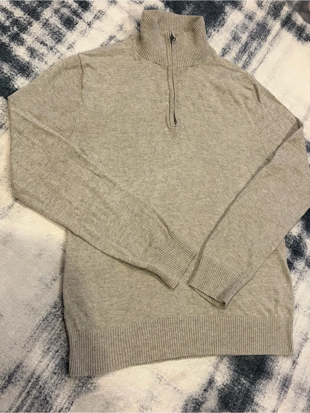J. Crew Men’s Slim Harbor Cotton 1/4-zip Sweater Sz: Small